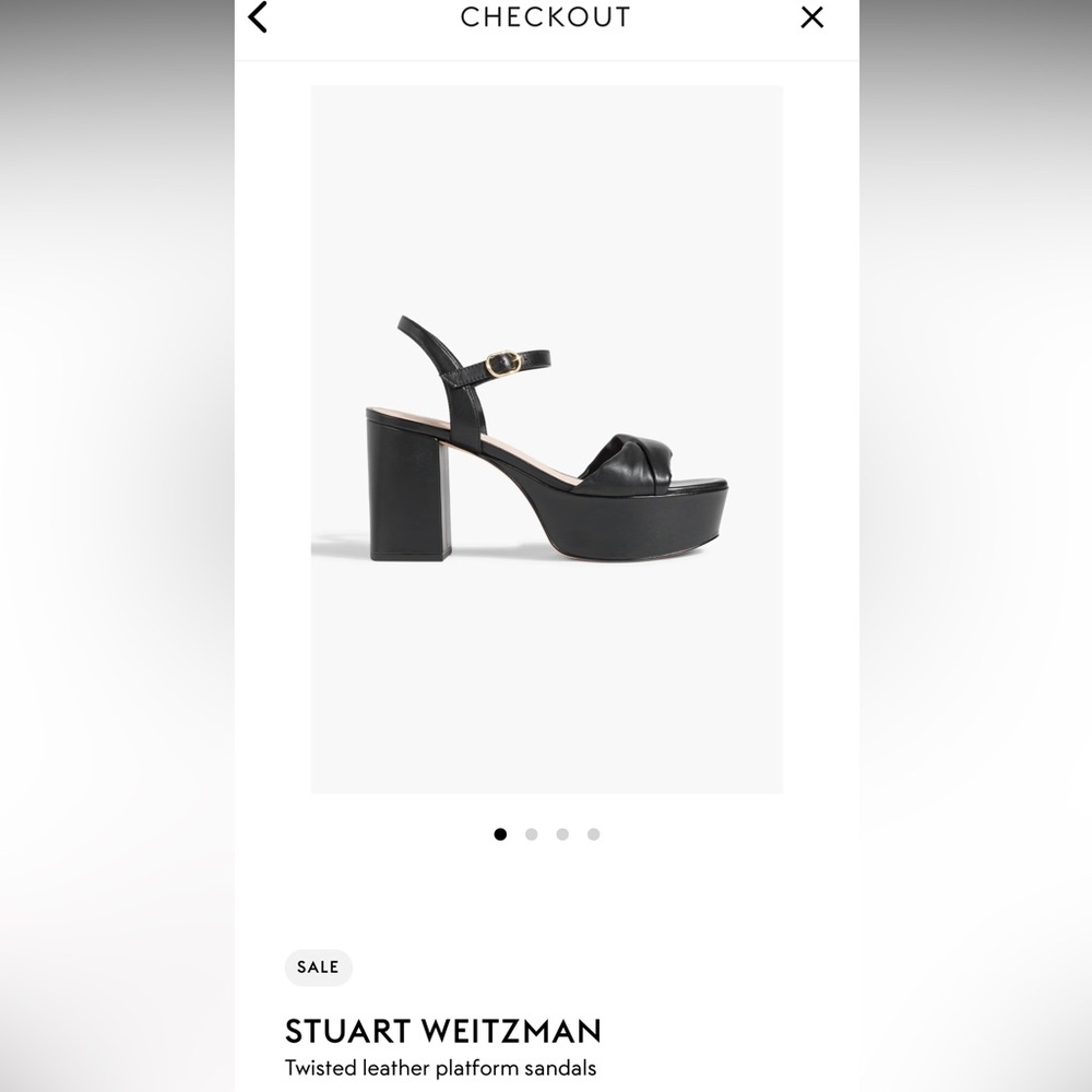 SW Platform leather twist sandals